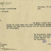 Kenteken: A 31225; Antwoord van H. Duintjer uit het archief van het Militair Gezag, DMC Veendam, 20-08-1945 (66-71)