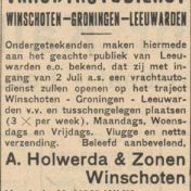 Kenteken: A 21751; Advertentie Leeuwarder Courant, 1933 foto: H. E. Boonstra
