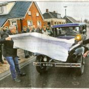 Kenteken: A 41416; Ford bij opening Hooilandseweg, Roodeschool, foto: Ommelander Courant 12-12-2019