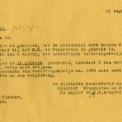 Kenteken: A 3229; Terruggave Hudson uit het archief van het Militair Gezag, DMC Winschoten, 13-08-1945 (67-84)