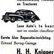 Kenteken: A 18884; Advertentie 1950, foto uit archief Handelsvereniging Stedum via Stichting Historie Stedum