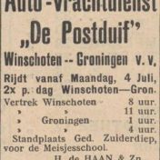 Kenteken: A 20732; Advertentie Nieuwsblad van het Noorden, 1932 foto: H. E. Boonstra