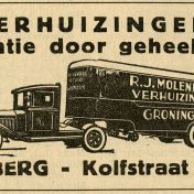 Kenteken: A 18558; Advertentie adresboek Groningen, 1933