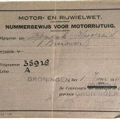 Kenteken: A 35918; Nummerbewijs, foto: W. Schuitema