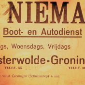 Kenteken: A 27023; Bodebord G. Nieman, foto: collectie Veenkoloniaal Museum (VM-dia-4-2-bode-32)