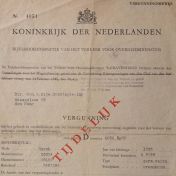 Kenteken: A 9799; Tijdelijk vergunningsbewijs 08-05-1946, foto: H. Modderman