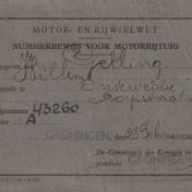 Kenteken: A 43260; Nummerbewijs, foto: B. Gelling