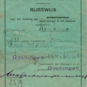 Kenteken: A 14674; Rijbewijs, foto: G. Renkema