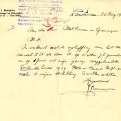 Kenteken: A 4473; Verzoek teruggave Ford uit het archief van het Militair Gezag, Provinciale Militaire Commissaris, 24-08-1945 (63-167)