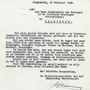 Kenteken: A 28765; Dankbrief J. Sterenborg 23-02-1948 uit archief Veenkantoor (1776-5796)