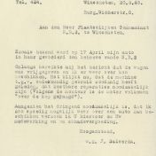 Kenteken: A 26881; Correspondentie over de auto uit het archief van het Militair Gezag, DMC Winschoten, 30-05-1945 (67-83)
