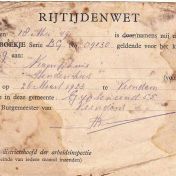 Kenteken: A 34776; Werkboekje H. Kamphuis 1949, foto: M. A. Kamphuis-Grimmenga