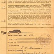 Kenteken: A 41351; Belastingkaart, foto: M. Keizer