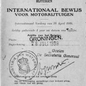 Kenteken: A 15999; Internationaal Rijbewijs 1939, foto: T. Lameijer