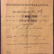 Kenteken: A 16019; Belastingkaart 1938, foto: A. D. den Hartogh