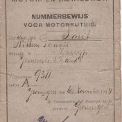 Kenteken: A 9311; Nummerbewijs, foto: E.L.Smit