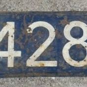 Kenteken: A 42845; Nummerbord in 2015 in het bezit van mevrouw I. Eikenberg-Bosman, foto: E. Eikenberg