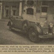 Kenteken: A 21988; Mercedes 500 Nürburg voor de Scheepshypotheekbank aan ’t Zuiderdiep, Groningen, 1947. Nieuwsblad van het Noorden, 25-01-1973