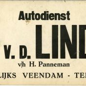 Kenteken: A 29603; Bodebord J. v.d. Linde uit archief fa. J.M. Meihuizen (1865-2246)