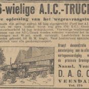 Kenteken: A 4592; Advertentie Nieuwsblad v/h Noorden, 1925 foto: H. E. Boonstra