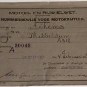Kenteken: A 20048; Nummerbewijs, foto: T. Kah-Aikema