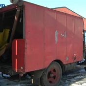 Kenteken: A 35918; Austin K2, Bellenwagen, foto: Still uit RTV Noord reportage d.d. 24-01-2016