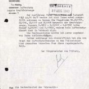 Kenteken: A 25236; Melding van nummerverandering A-25236 naar N-60382 van de gemeente Tilburg, 18-08-1943, bron: Regionaal Archief Tilburg, Archief gemeentebestuur Tilburg 1938-1985, inv. nr. 5633, scan 67