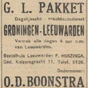 Kenteken: A 18805; Advertentie Leeuwarder Courant 20-08-1934, foto: H. E. Boonstra
