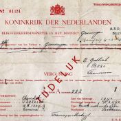 Kenteken: A 34901; Vergunningsbewijs, foto: E. Kappen