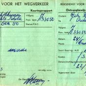 Kenteken: A 33050; Keuringsrapport Graham 1950, foto: H.J. Dijkhuizen
