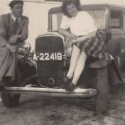 Kenteken: A 22419; Chevrolet met Bertus en Ida Hermse, foto: J. Heikens