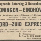 Kenteken: A 21361; Advertentie Nieuwsblad van het Noorden, 1932 foto: H. E. Boonstra