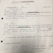Kenteken: A 24905; Lastgeving uit archief Gemeente Leens (1256), foto: R. Mulder