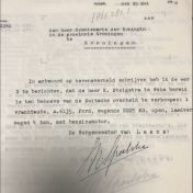 Kenteken: A 6135; Verklaring over verkoop uit archief Gemeente Leens (1256), foto: R. Mulder