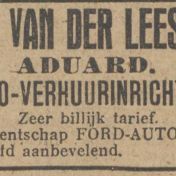 Kenteken: A 3444; Nieuwsblad van het Noorden, 15-10-1920