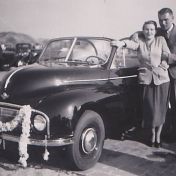 Kenteken: A 771; Morris Minor, Hillegom, 1948, foto: K. Roukes - Feiken