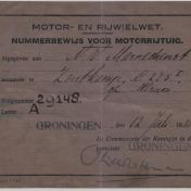 Kenteken: A 29148; Nummerbewijs, foto: <a href='https://www.facebook.com/photo/?fbid=787267066538856&set=pcb.787267483205481' target='_blank'>facebookpagina Nationaal Bus Museum</a>