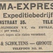 Kenteken: A 20595; Advertentie Nieuwsblad v/h Noorden, 1932 foto: H. E. Boonstra
