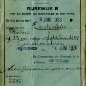 Kenteken: A 7562; Rijbewijs Jannes Oostindier