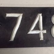 Kenteken: A 7485; Kentekenplaat, foto: A. D. den Hartogh