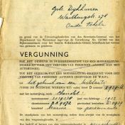 Kenteken: A 5939; Vergunning voor het rijden voor de Duitse Weermacht, foto: H.J. Dijkhuizen