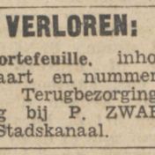 Kenteken: A 1501; Nieuwsblad van het Noorden, 11-01-1935