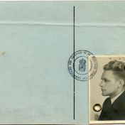 Kenteken: A 40914; Achterkant rijbewijs 1950, foto: A. Wildeman