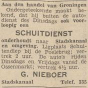 Kenteken: A 20012; Advertentie Nieuwsblad v/h Noorden, 1940 foto: H. E. Boonstra