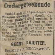 Kenteken: A 9715; Advertentie Nieuwsblad van het Noorden 1925, foto: H. E. Boonstra