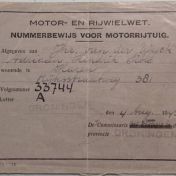 Kenteken: A 33744; Nummerbewijs, foto: H. Modderman