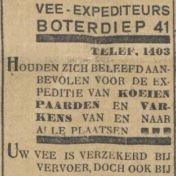 Kenteken: A 16957; Advertentie Nieuwsblad van het Noorden, 1929 foto: H. E. Boonstra