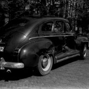 Kenteken: A 25062; Dodge, ongeval Beilerstraat Assen, 02-05-1953, foto: L. Huizinga