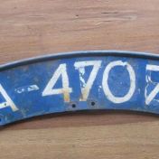 Kenteken: A 47075; Andere zijde kentekenplaat, foto: advertentie marktplaats
