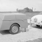 Kenteken: A 38157; PTT-aanhangwagen, gemaakt door de BERWI voor de GADO, 1955 (2677_0337); Fotograaf: Friedel Tahl